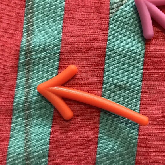 Ruffle Girl Infinity Scarf Kid's Fashion Scarf Pink & Green Stripe Stretch Soft - Picture 4 of 10